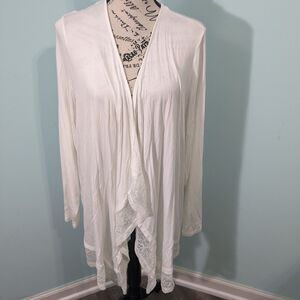TORRID SUPER SOFT WOMEN'S o lace white open front cardigan